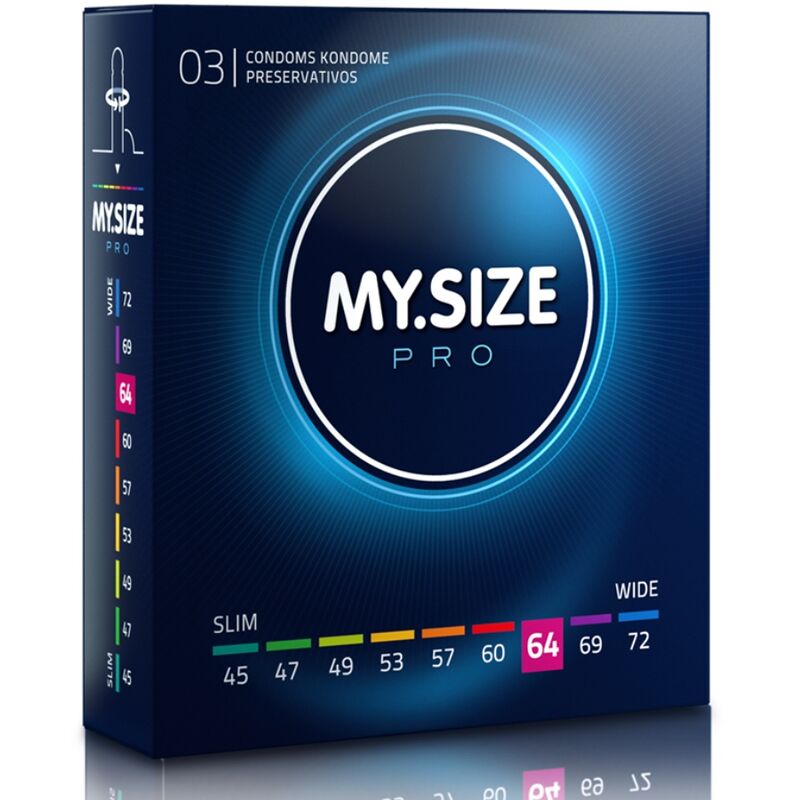 Préservatifs My.Size Pro 64 mm 3 unités, vue 1 sur 1
