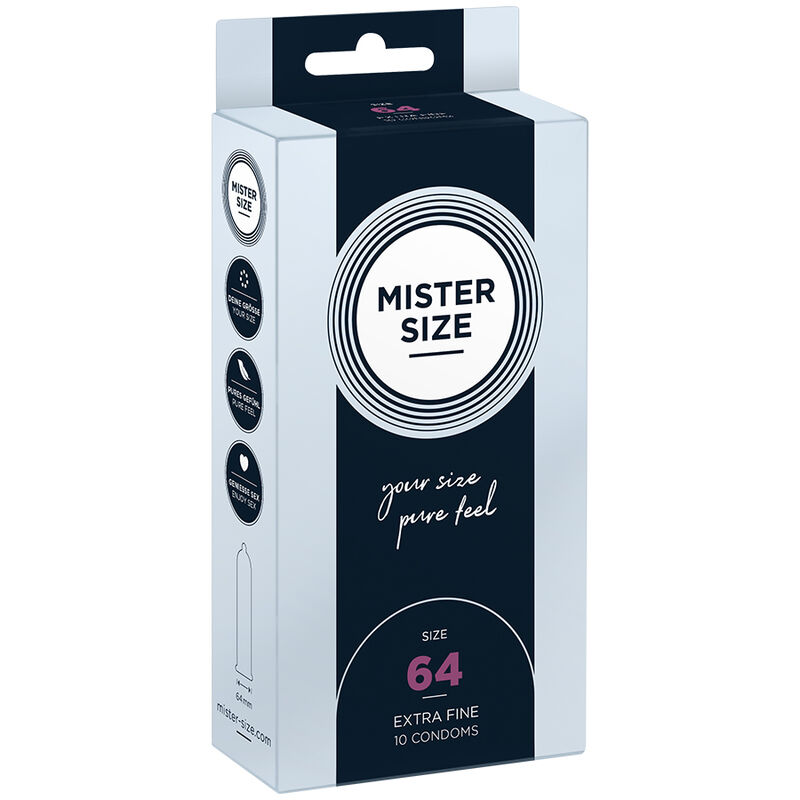 Préservatifs XXL Mister Size 64 mm 10 unités, vue 1 sur 3