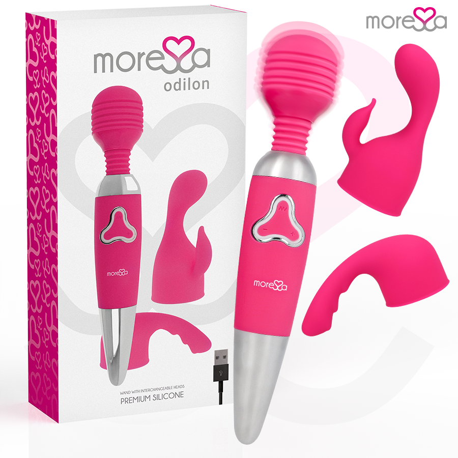 vibromasseur wand rechargeable à tête rotative 7 modes Odilon Moressa, photo principale