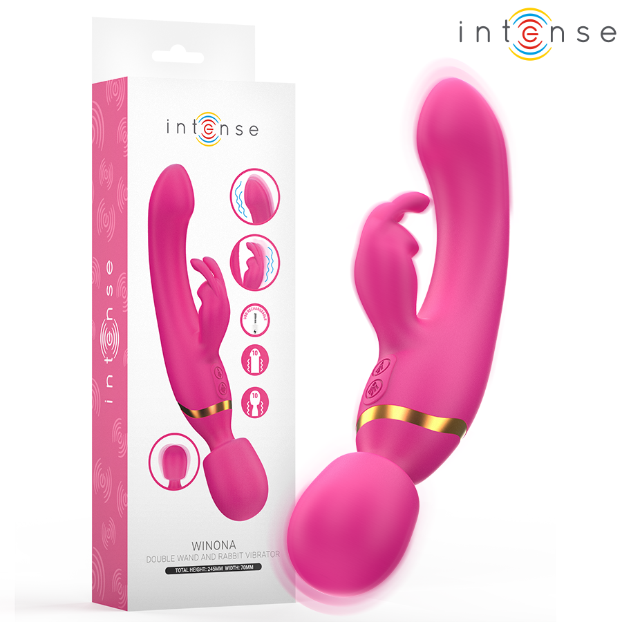 vibromasseur double lapin et wand 2 en 1 10 modes Winona Intense, photo principale
