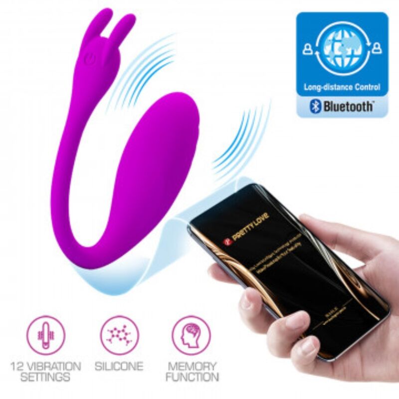 Vibromasseur connecté Pretty Love Catalina lilas avec application gratuite