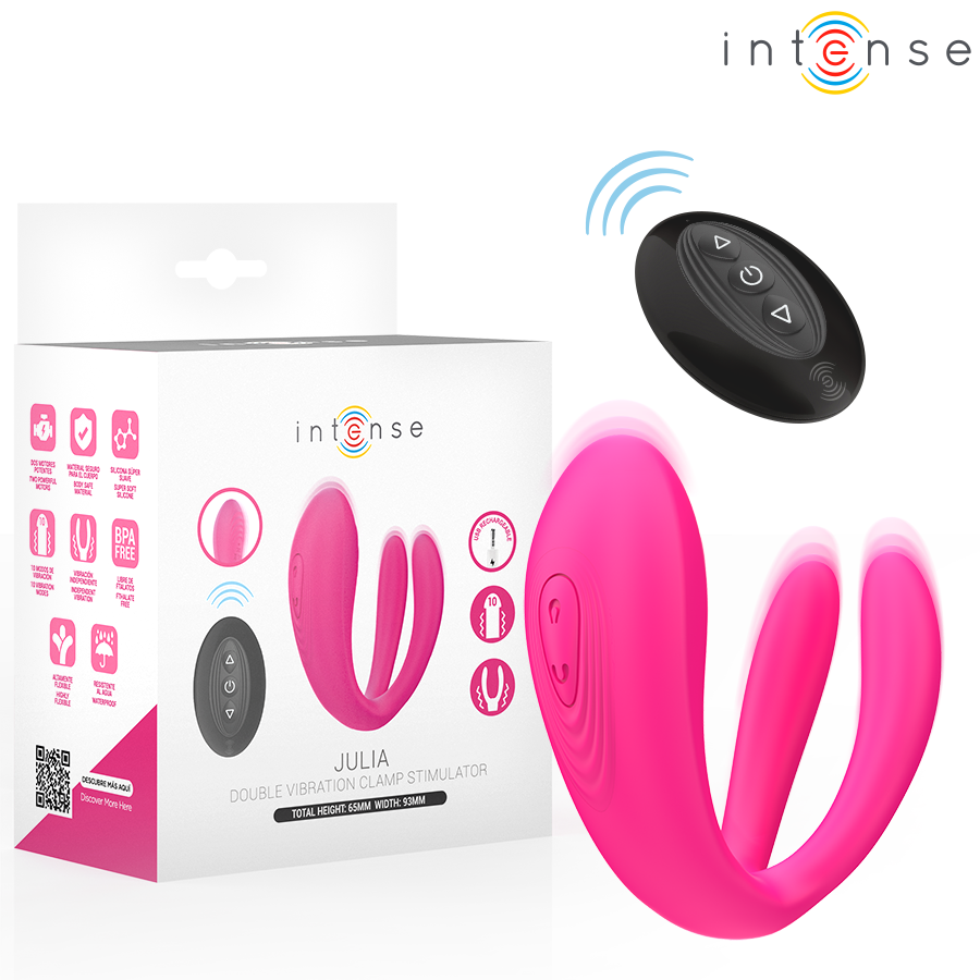 double vibromasseur à pince avec télécommande Julia Intense, photo principale
