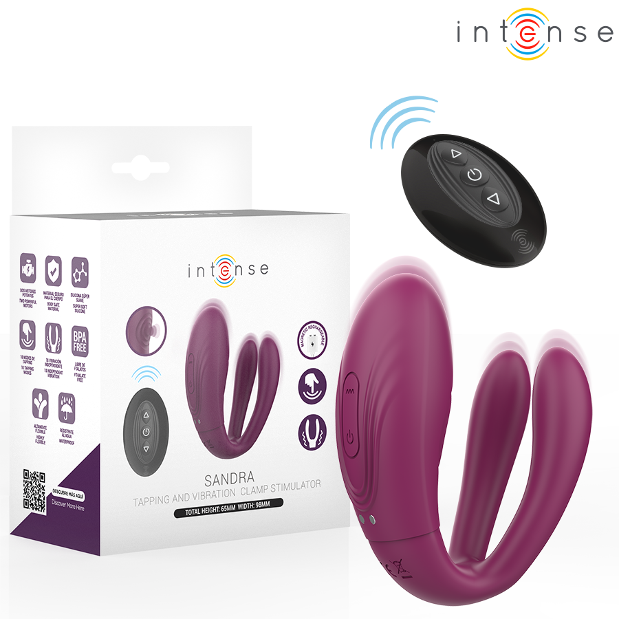 stimulateur à tapotement et vibration avec télécommande Sandra Intense, photo principale