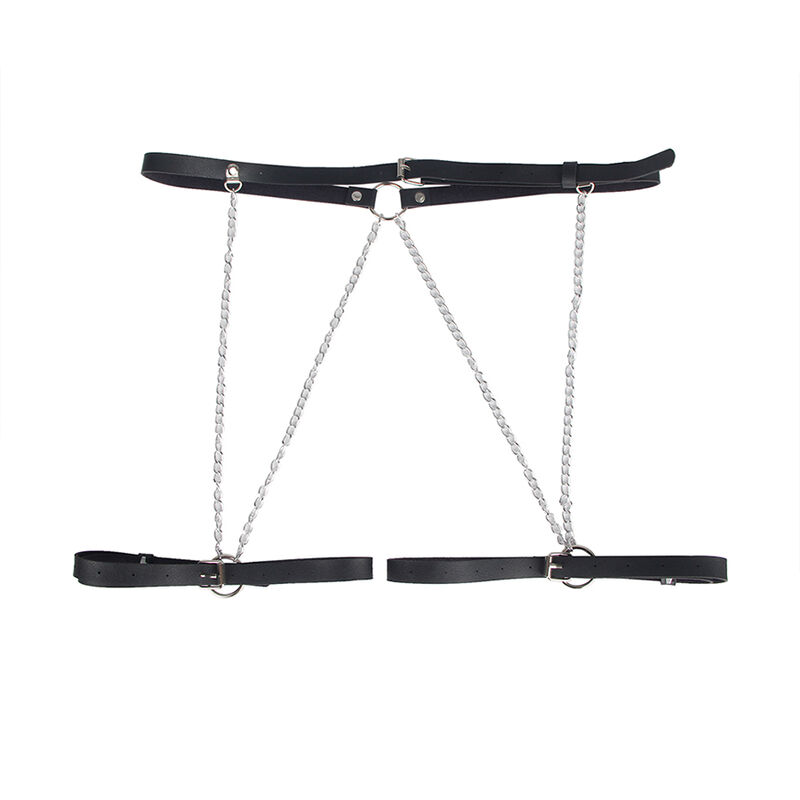 Harnais ceinture cuir noir à chaînes Subblime vue 5 sur 11