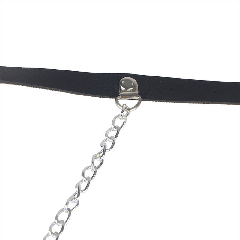 Harnais ceinture cuir noir à chaînes Subblime vue 4 sur 11