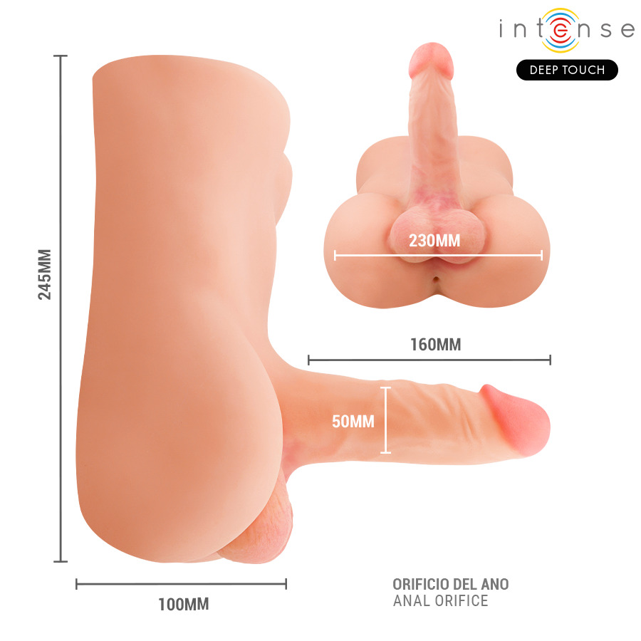 Torse réaliste avec gode à poussée Damien Intense vue 3 sur 8