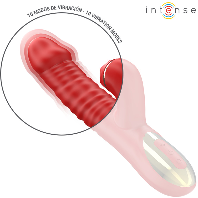 Vibromasseur va-et-vient et tapping rouge Thalia Intense vue 4 sur 8
