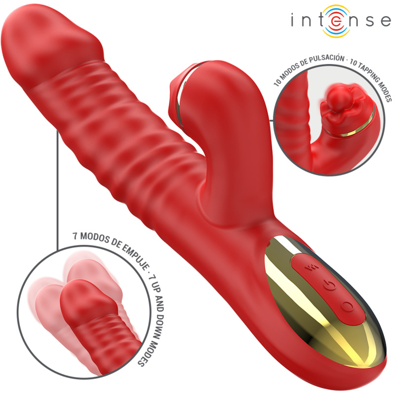 Vibromasseur va-et-vient et tapping rouge Thalia Intense vue 2 sur 8