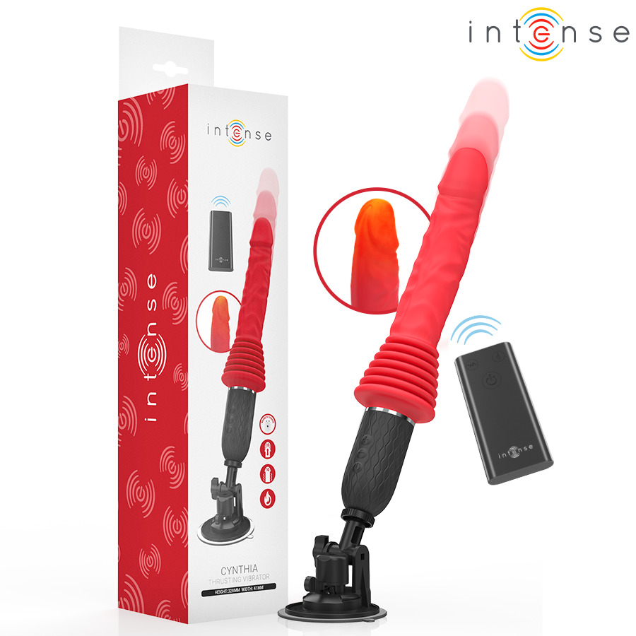 Vibromasseur va-et-vient chauffant rouge Cynthia Intense vue 1 sur 9