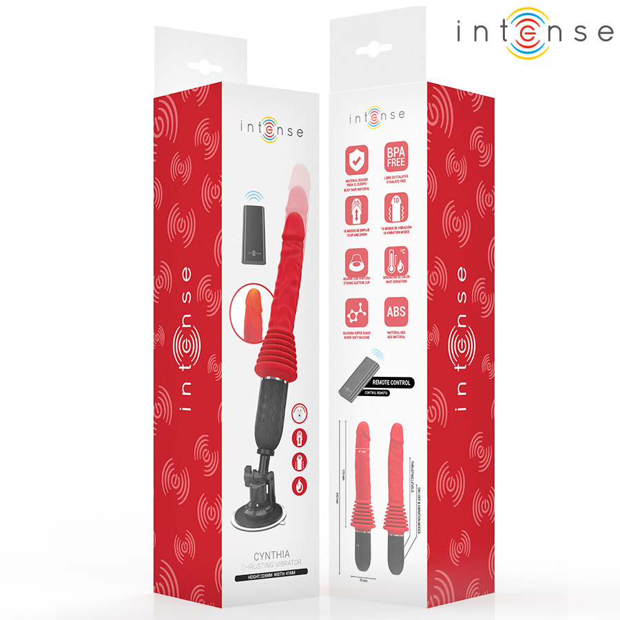 Vibromasseur va-et-vient chauffant rouge Cynthia Intense vue 9 sur 9