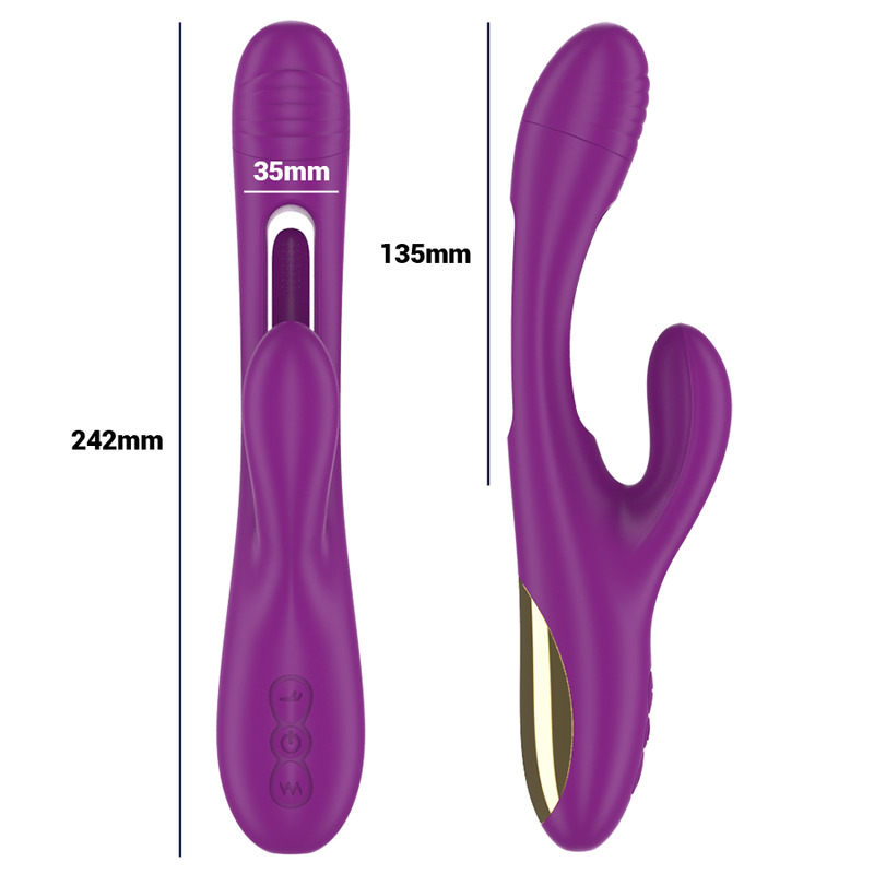 Vibromasseur langue oscillante violet Apolo Intense vue 4 sur 6
