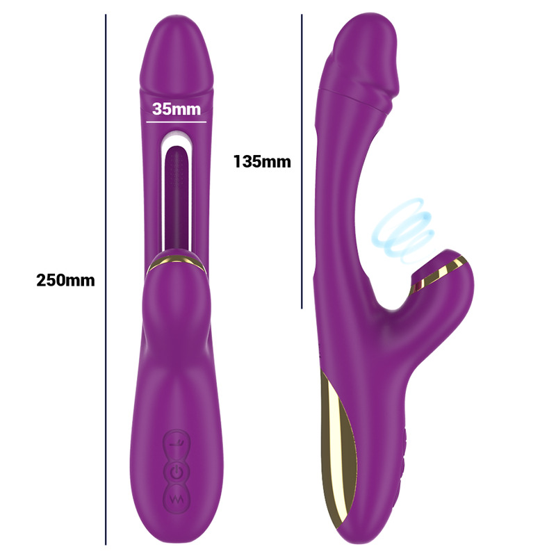 Vibromasseur langue et aspiration violet Ateneo Intense vue 6 sur 7