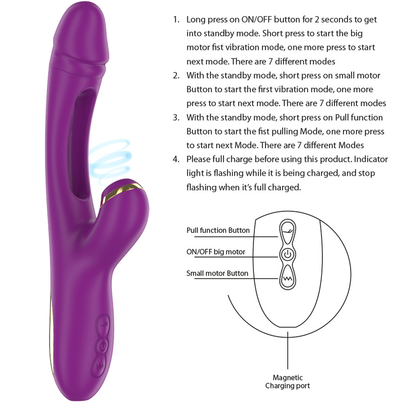 Vibromasseur langue et aspiration violet Ateneo Intense vue 3 sur 7