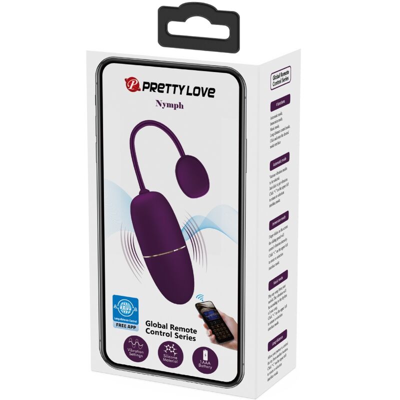 Pretty Love Nymph, oeuf vibrant connecté par application, lilas, vue 16 sur 16