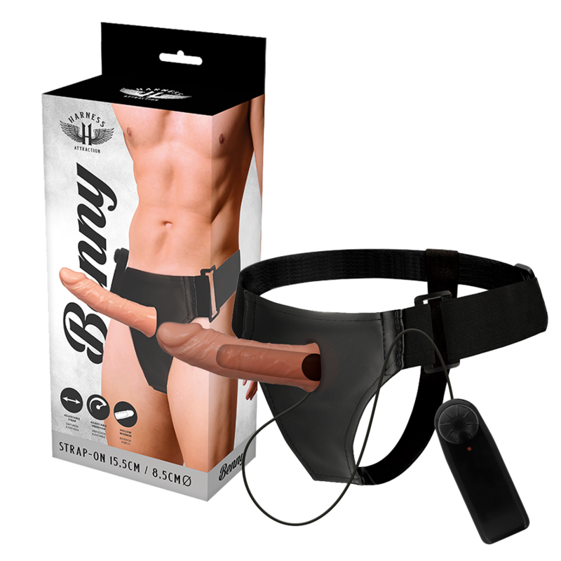 Harness Attraction Benny, harnais creux avec vibrateur 15 x 4,5 cm, vue 2 sur 7
