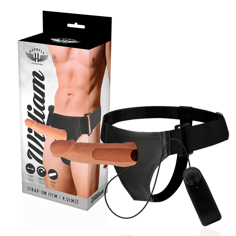 Harness Attraction Willian, harnais creux avec vibrateur 17 x 4,5 cm, vue 2 sur 7