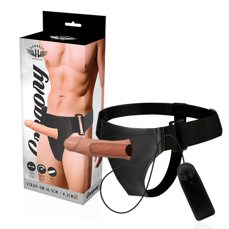 Harness Attraction Gregory, harnais creux avec vibrateur 16,5 x 4,3 cm, vue 2 sur 7