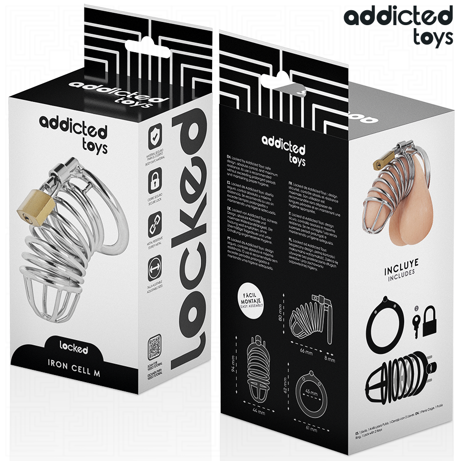 Addicted Toys Locked cage de chasteté métal Iron Cell taille M, vue 6 sur 7