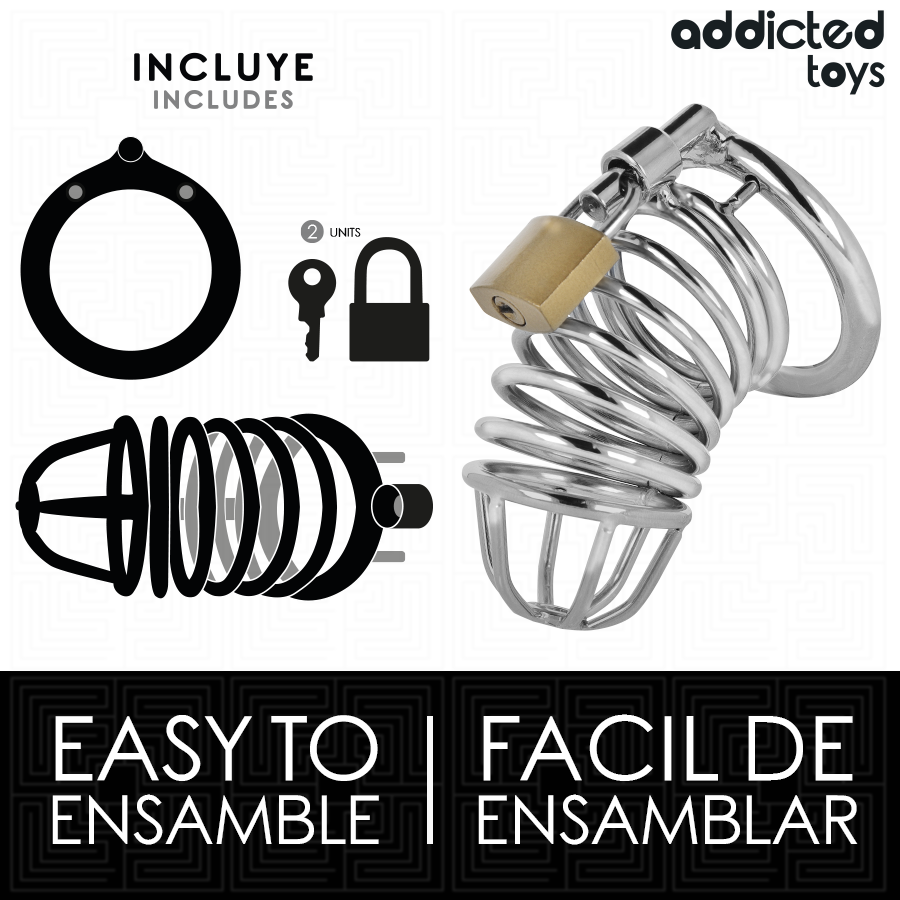 Addicted Toys Locked cage de chasteté métal Iron Cell 4 cm taille S, vue 4 sur 7