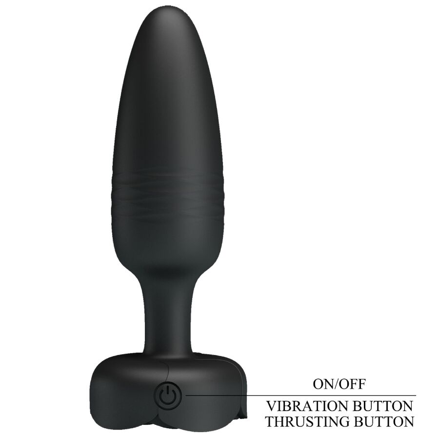 Plug anal vibrant Pretty Love Tarion lumière LED noir 12,5 cm, vue 7
