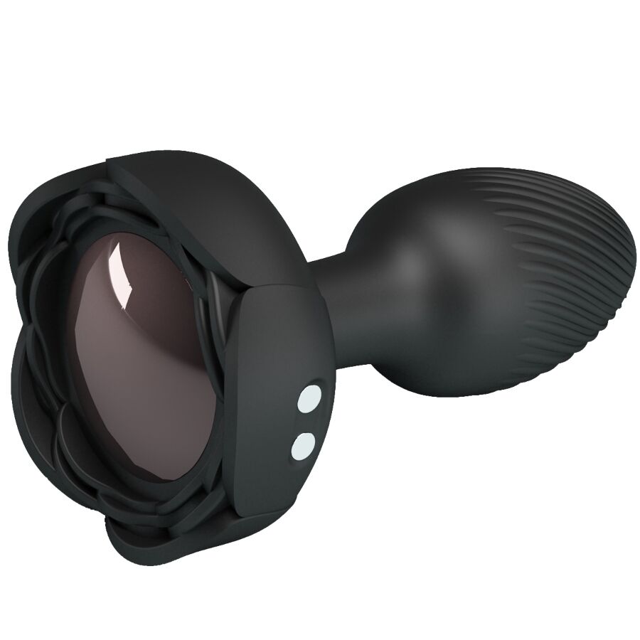 Plug anal vibrant Pretty Love Olman lumière LED noir 8,8 cm, vue 2