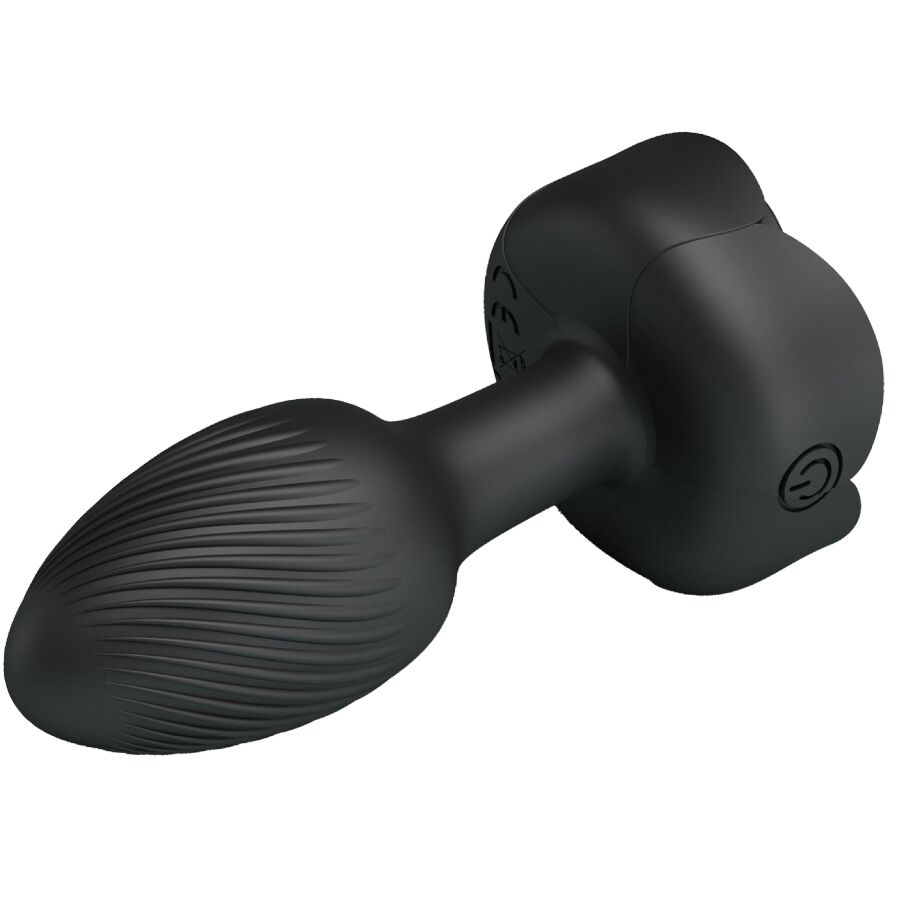 Plug anal vibrant Pretty Love Olman lumière LED noir 8,8 cm, vue 5