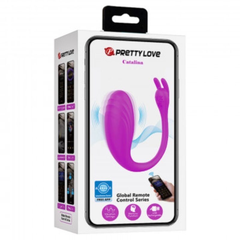Vibromasseur connecté Pretty Love Catalina lilas avec application gratuite, vue 6