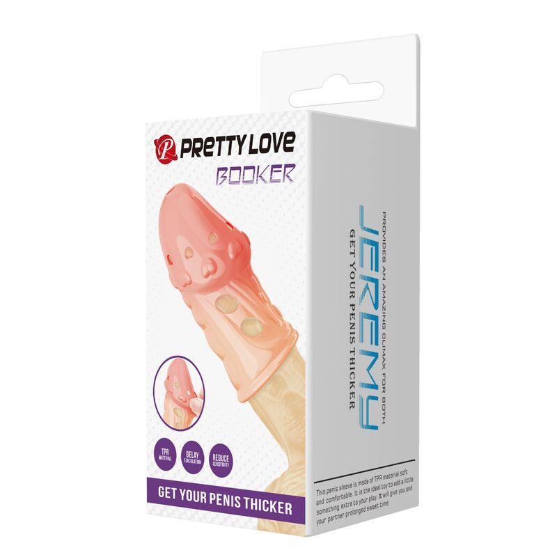 Manchon pénien texturé Pretty Love Socker naturel, vue 3 sur 11