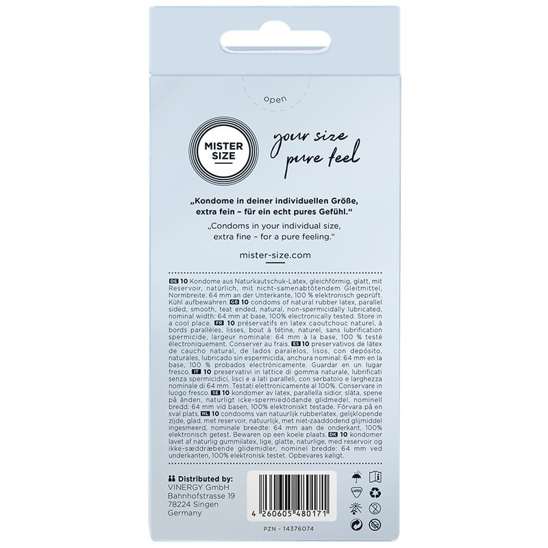 Préservatifs XXL Mister Size 64 mm 10 unités, vue 3 sur 3