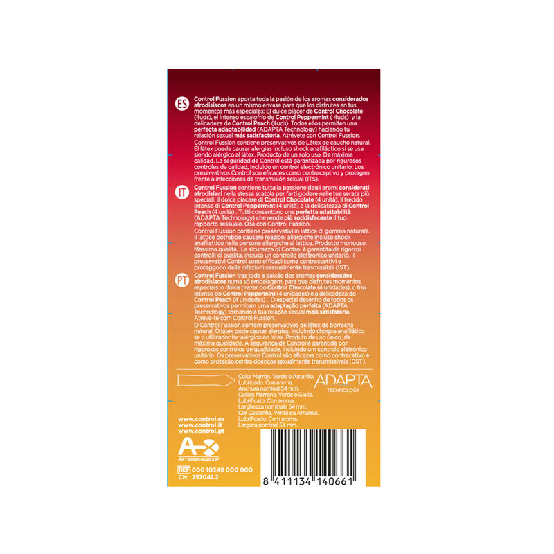 Préservatifs aromatisés Control Fussion 12 unités, vue 2 sur 2