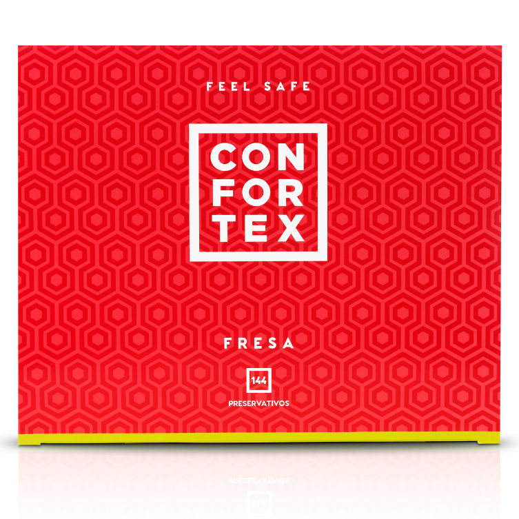 Préservatifs saveur fraise Confortex 144 unités, vue 2 sur 4