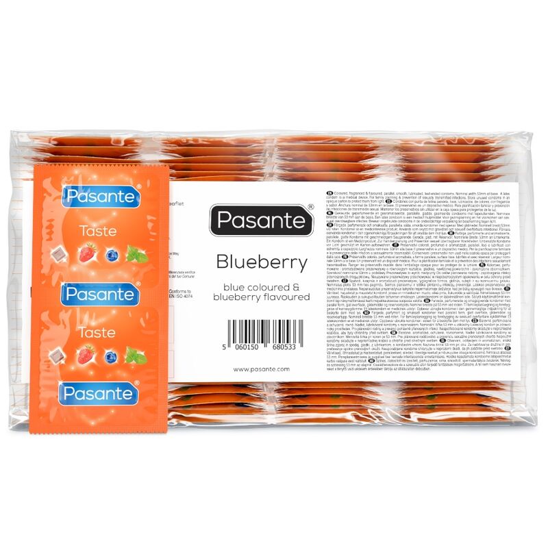 Préservatifs saveur myrtille Pasante 144 unités, vue 2 sur 4