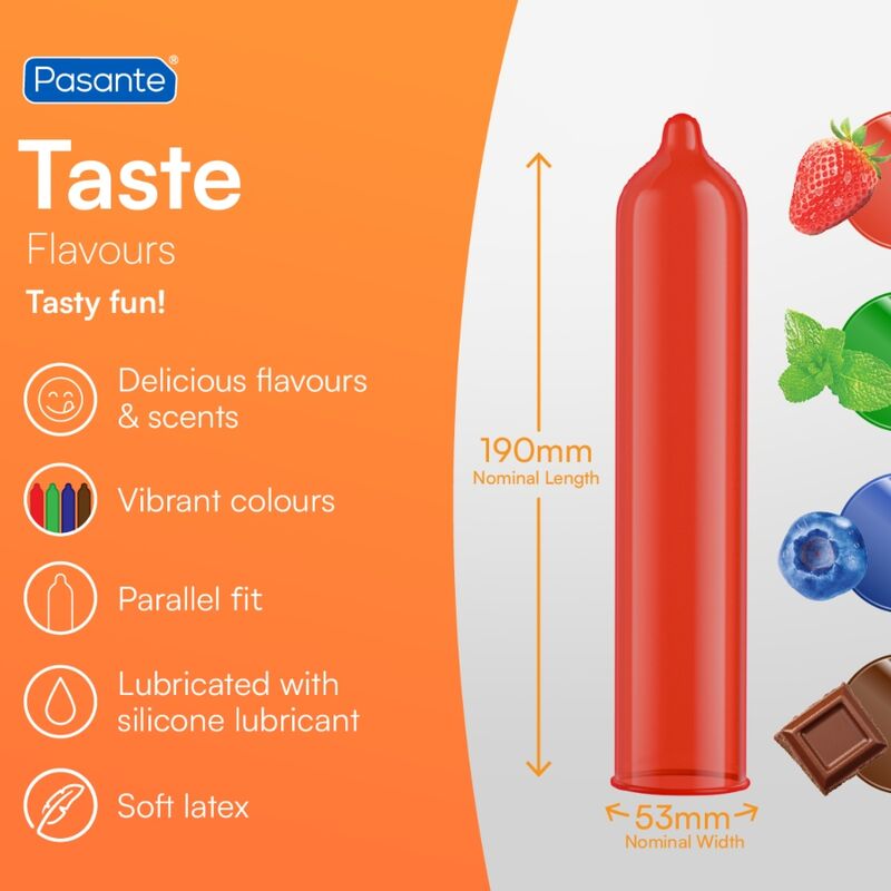 Préservatifs saveur fraise Pasante 144 unités, vue 4 sur 4