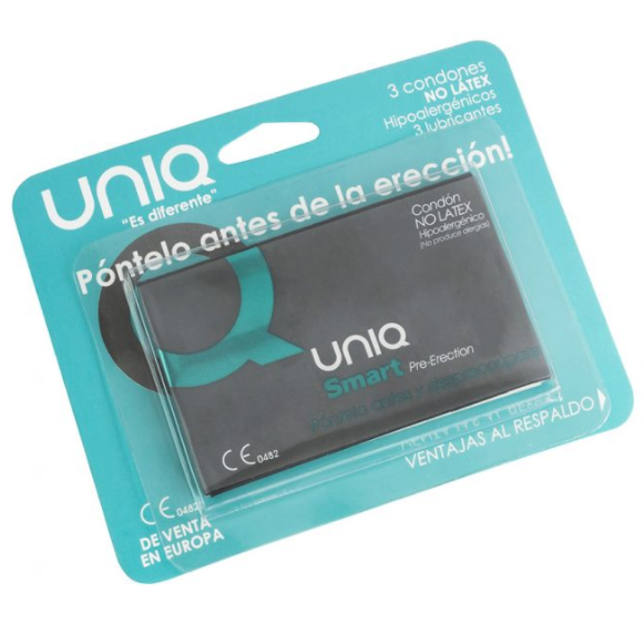 Préservatifs sans latex Uniq Smart pré-érection 3 unités, vue 2 sur 3