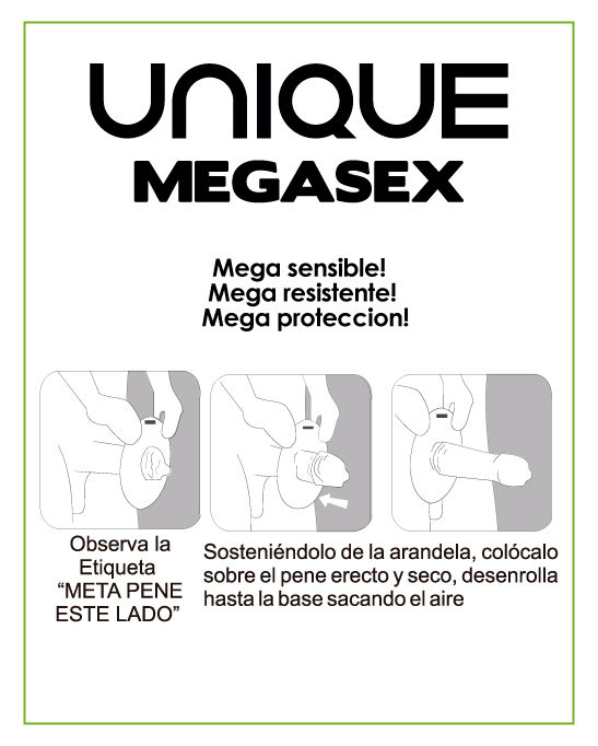 Préservatifs sans latex Uniq Megasex Sensitive 3 unités, vue 2 sur 2