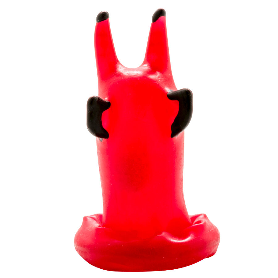 Préservatifs fantaisie peints à la main diable rouge Red Devil, vue 3 sur 3