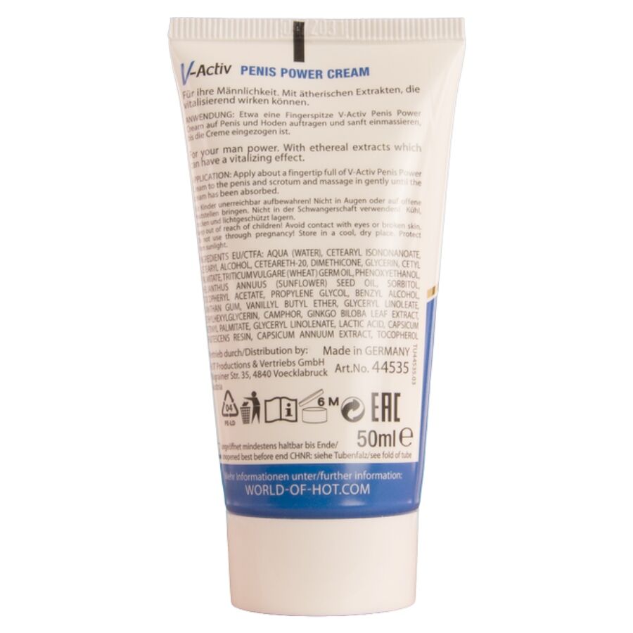 crème stimulante pour pénis Hot V-Activ 50 ml, vue 3 sur 7