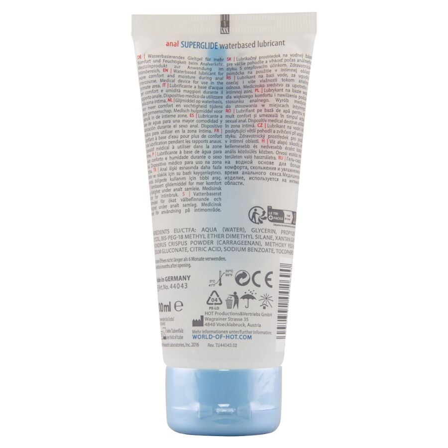 lubrifiant anal à base deau Hot Superglide Liquid Pleasure 100 ml, vue 2 sur 2
