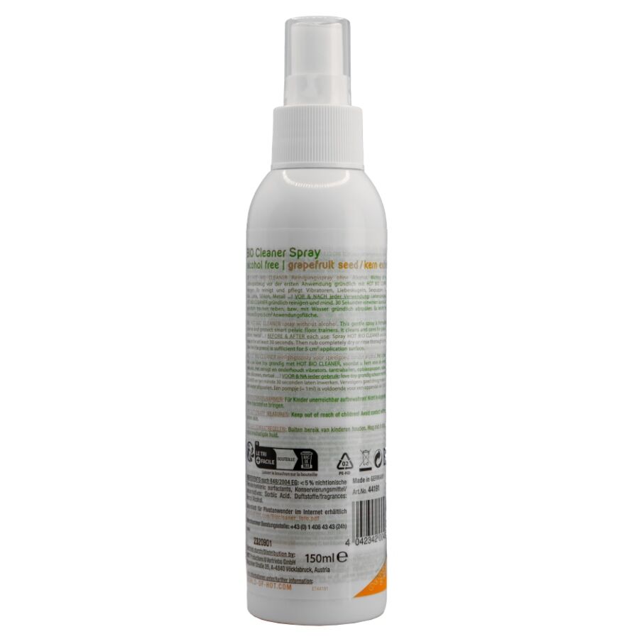 flacon de spray nettoyant bio Hot 150 ml pour jouets érotiques, vue de détail