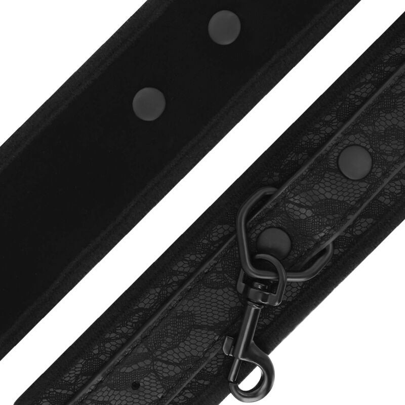 menottes brocart noir Darkness – vue 3