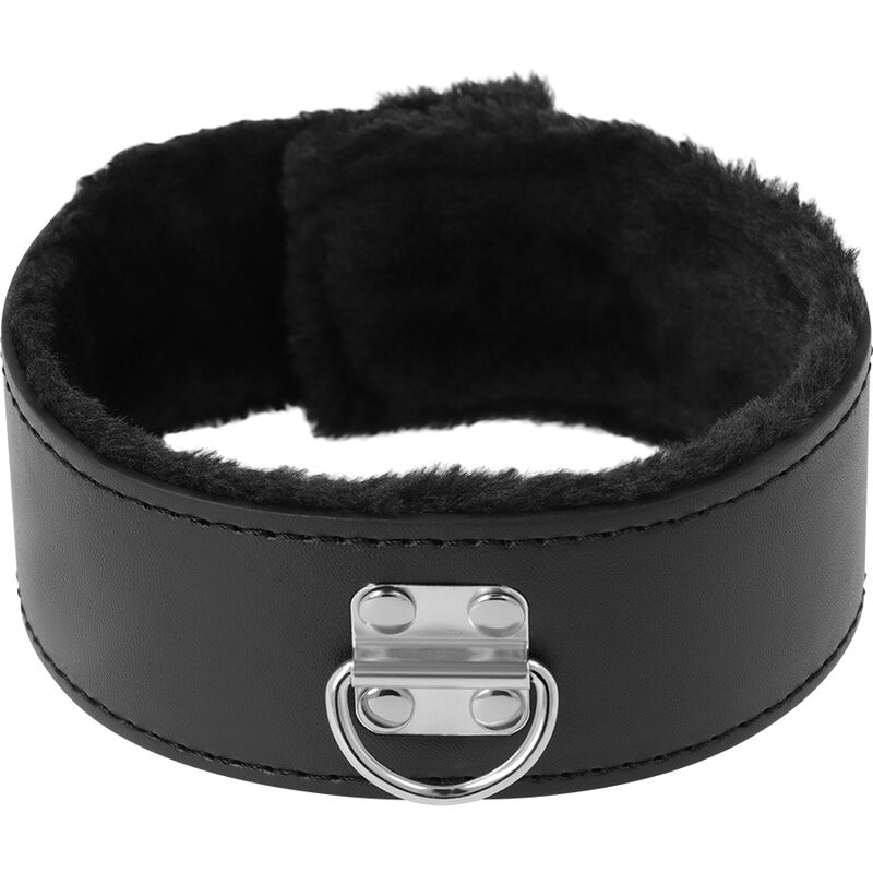 collier doublé néoprène avec laisse chaîne noire Darkness 3