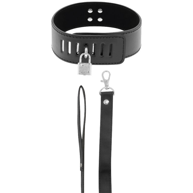 collier BDSM avec cadenas noir Darkness 2