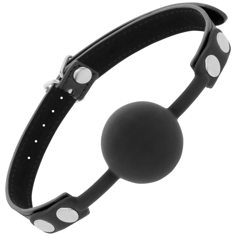 bâillon en silicone noir avec lanières Darkness 2