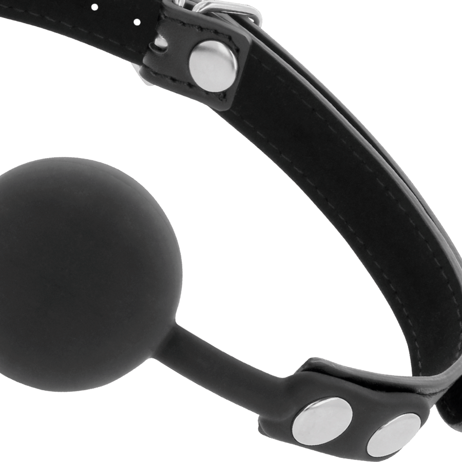 bâillon en silicone noir avec lanières Darkness 3
