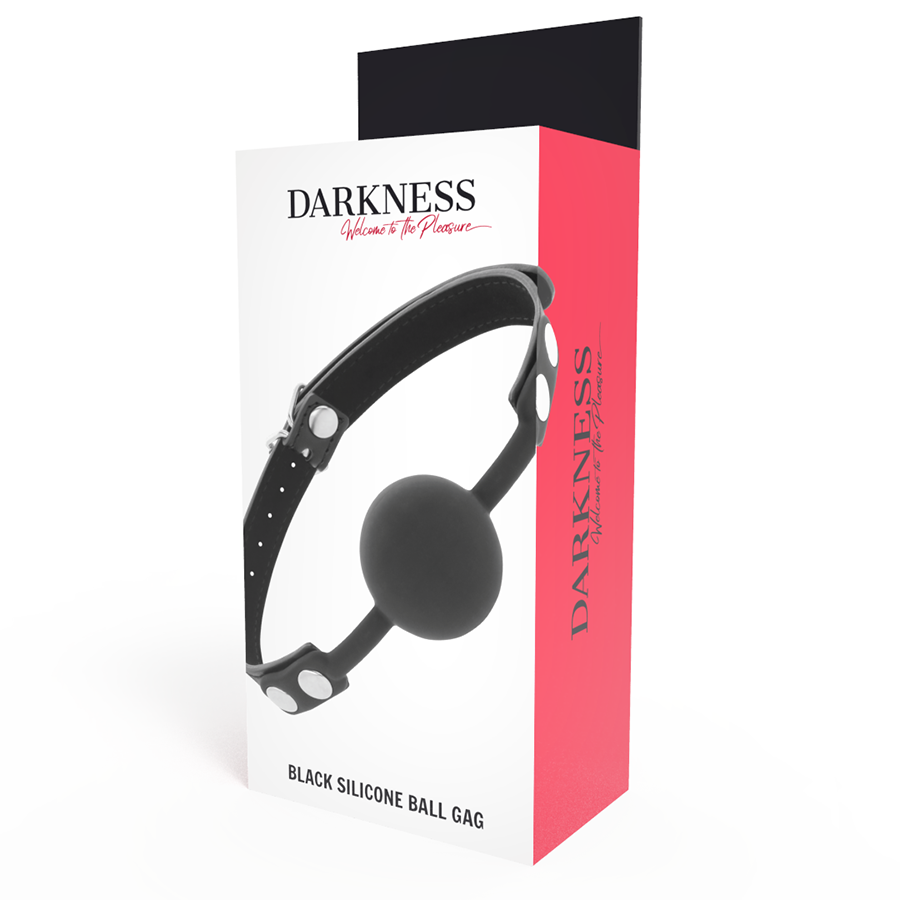 bâillon en silicone noir avec lanières Darkness 4