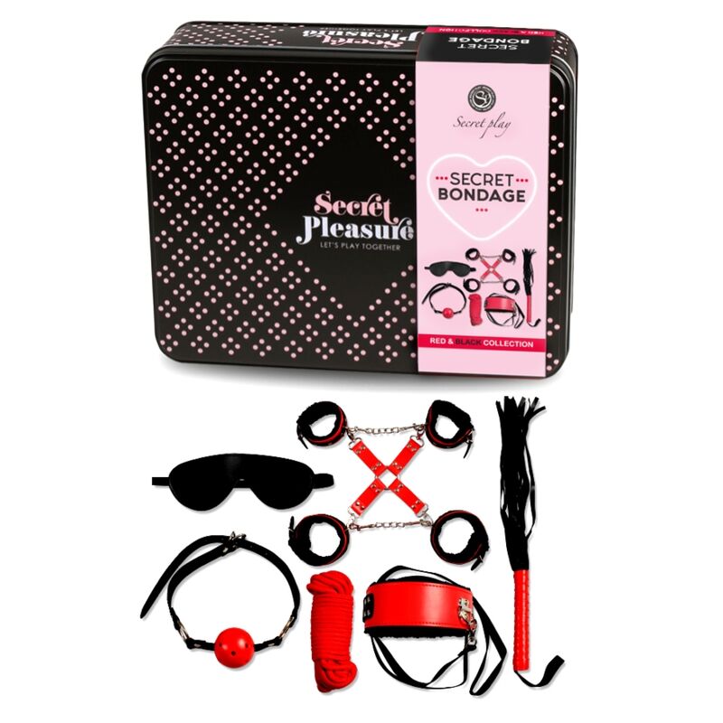 kit BDSM 6 pièces rouge Secretplay 2