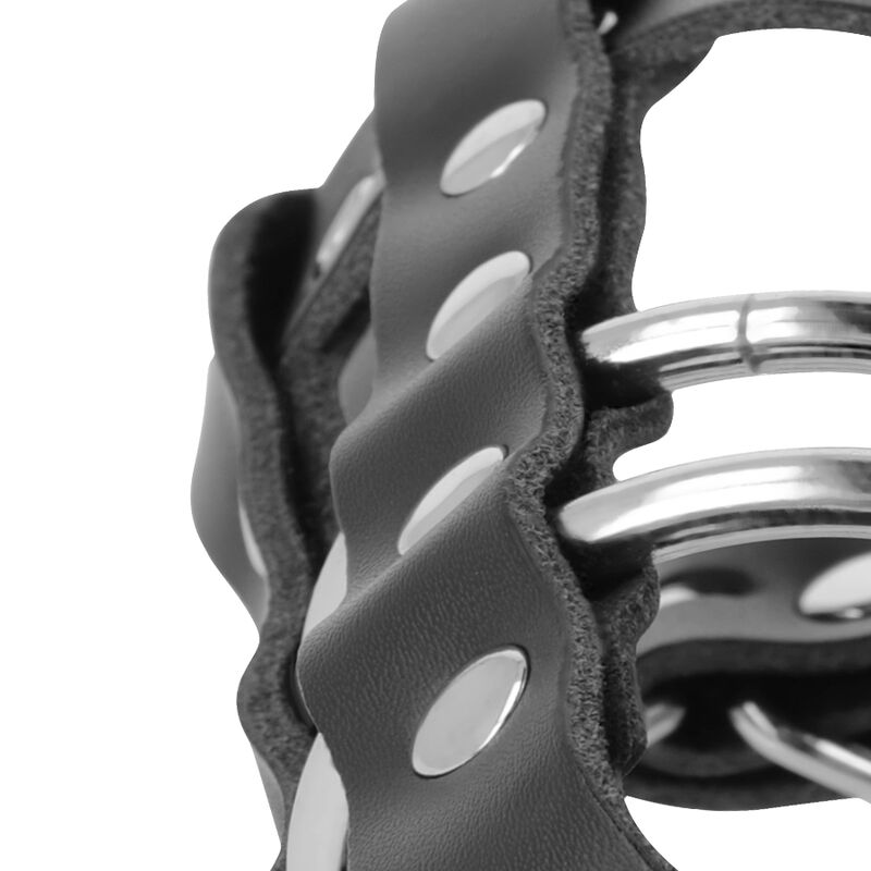 cage de chasteté en cuir végan avec serrure Darkness 4