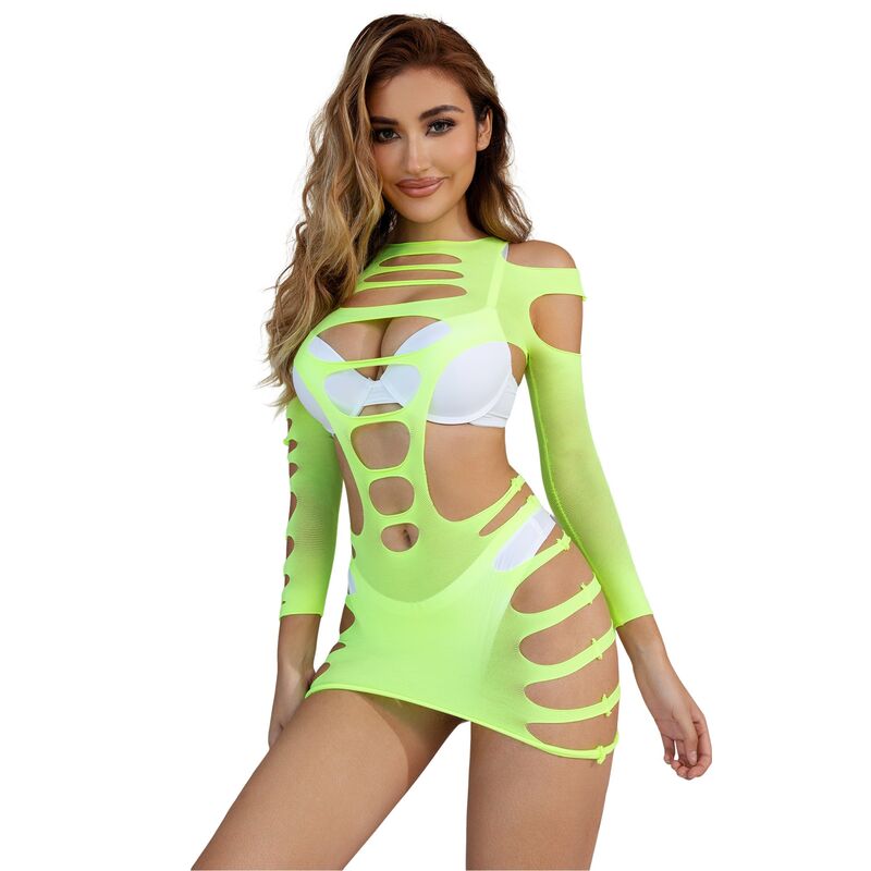 robe résille élastique manches longues verte Subblime 5