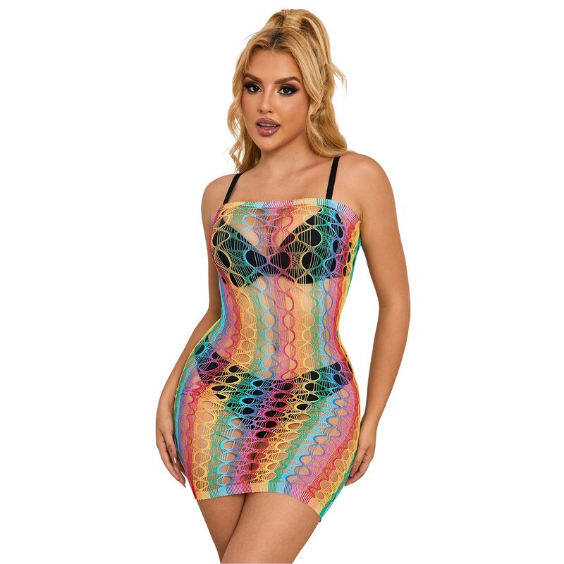 robe résille épaules nues arc-en-ciel Subblime 3