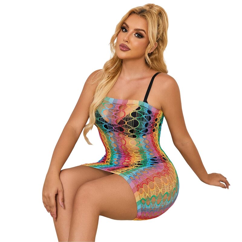 robe résille épaules nues arc-en-ciel Subblime 6